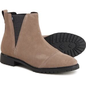 Toms Cleo Taupe Gray Suede Chelsea Boots 11
